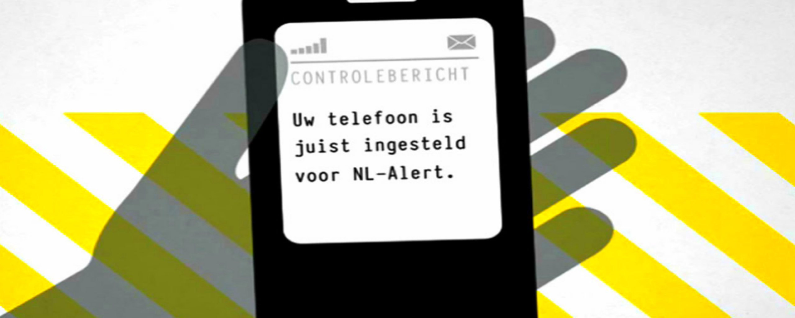 Logo NL-Alert: Uw telefoon is juist ingesteld voor NL-Alert