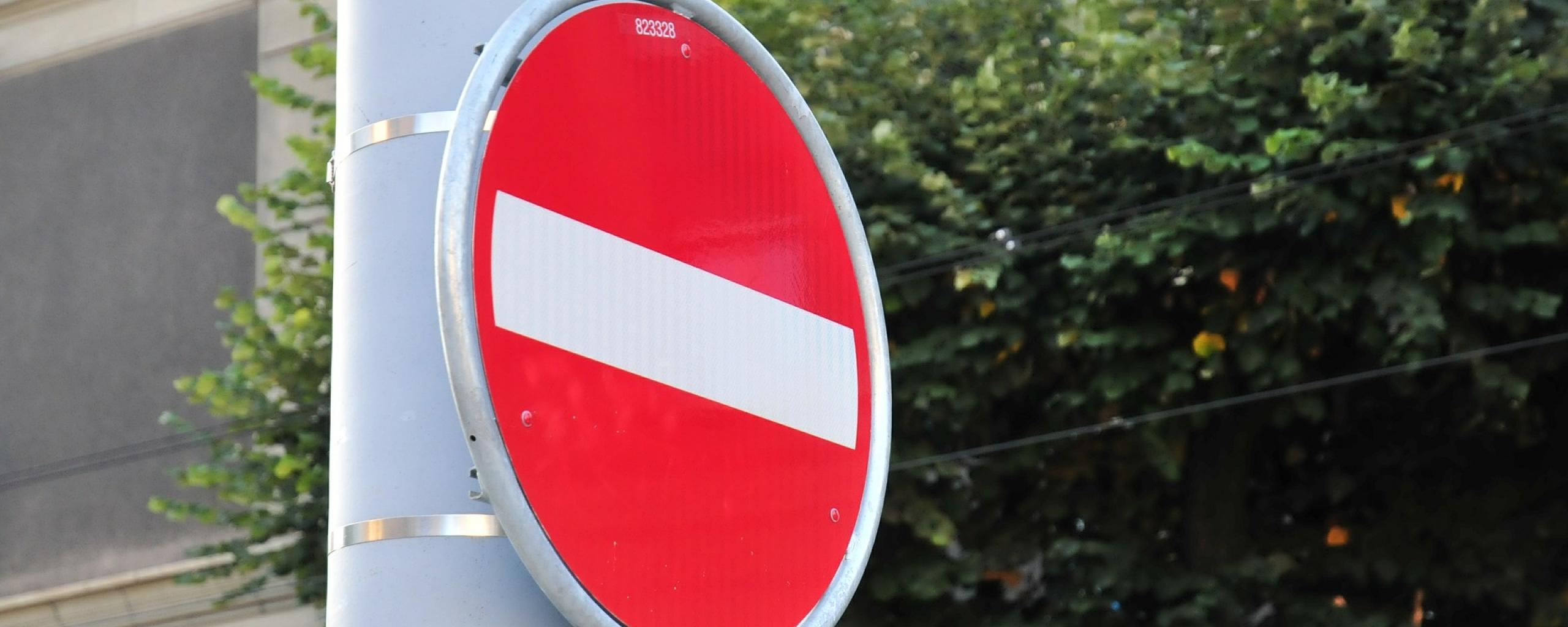 Verkeersbord niet toegankelijk
