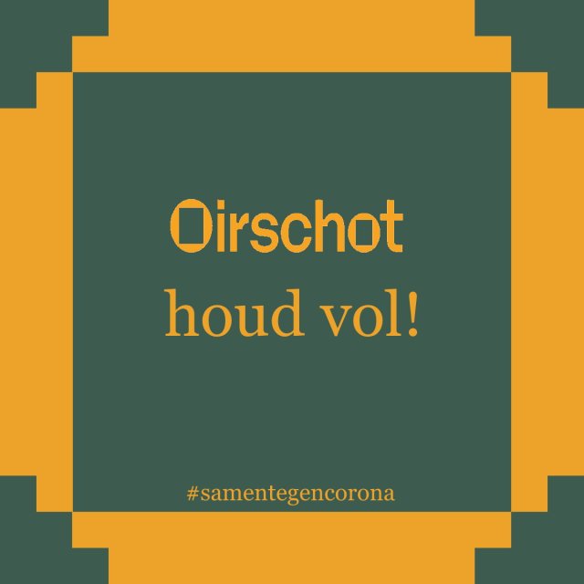 Poster Oirschot houd vol