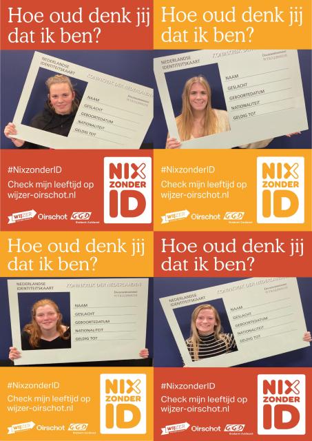 Nix zonder ID Collage van 4 meiden